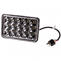 Фара светодиодная OFF ROAD 167*105мм прямоугольная 12V/24V 45W 6000К SKYWAY 15 диодов Combo свет